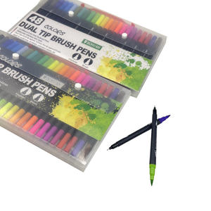 Nouvel ensemble de marqueurs pinceaux aquarelle Bonvan pour dessin et coloriage, feutres double pointe et marqueurs artistiques - Product Image 1