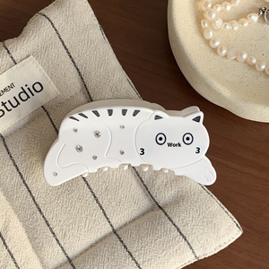 Kinling OEM Phim Hoạt Hình Mới Mèo Kim Cương Hình Axit Acetic Thích Hợp Động Vật Thiết Kế Sáng Tạo Cá Nhân Màu Đen Và Trắng Tóc Claw Clip - Product Image 5