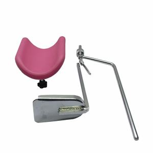 Repose-jambes médical en PU rose GreatMicroCare KY-24 pour chaise gynécologique, accessoires <span class=keywords><strong>de</strong></span> table d'opération, hôpital - Product Image 4