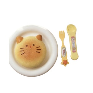 Cute <b>Cat</b> Face Squishy Toy With Yellow Fork And Spoon Set For <b>Kids</b> Age 2 To 4 Years Unisex Plastic Fidget Toy - Product Image 6