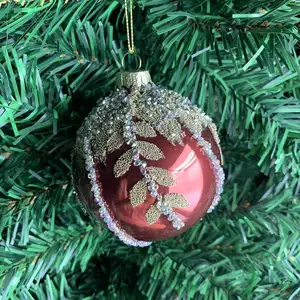 2023 Hot Selling Transparent Glass Christmas Balls Christmas Tree Crafts Glass Painted Ball Pendants Christmas Gifts
