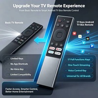 Pabrik OEM ODM Remote Control TV Box Android Pintar Universal 17 Tombol, Pengendali Jarak Jauh Nirkabel IR untuk Semua Merek TV