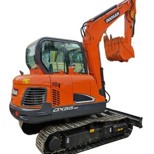 Excavadora coreana Doosan DX55 usada menos horas Excavadora sobre orugas DOOSAN de 5 toneladas usada para ingeniería civil - Product Image 1