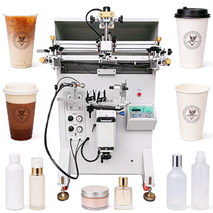 Factory Industrial Screen Printer for Plastic Paper Coffee Cup Cosmetic Bottle Semi Auto Print logo Silk Screen Printing Machine