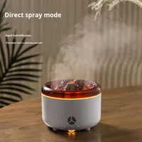 Diffuseur d'huiles essentielles aromatiques à flamme, 2 modes d'éclairage, 2 modes de pulvérisation, télécommande sans fil, humidificateur de bureau domestique