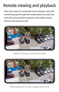 Camera 4 Dome 2 Viên Đạn 24-giờ màu âm thanh hệ thống an ninh 20x điện thoại di động mạng giám sát từ xa 4 camera - Product Image 6