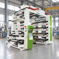 Solution d'emballage flexible de type empilable pour la production de rouleaux de film plastique et de sachets, machine d'impression flexographique