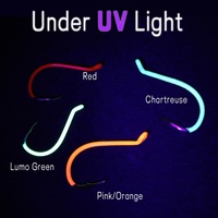도매 야광 UV 형광 오프셋 문어 부리 낚시 바늘 고탄소강 바닷물 낚시바늘 액세서리