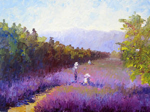 Arte de pared hecho a mano para decoración del hogar, <span class=keywords><strong>pintura</strong></span> de <span class=keywords><strong>paisaje</strong></span> <span class=keywords><strong>Rural</strong></span> sobre lienzo - Product Image 3