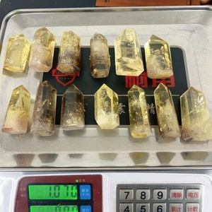 Tour de cristal de <span class=keywords><strong>citrine</strong></span> de haute qualité en gros, tour de guérison, baguette pointue colorée, artisanat en cristal pour la décoration Feng Shui - Product Image 3
