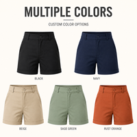 Shorts de golf personnalisés pour femmes, coupe ajustée, design à revers roulés, tissu anti-humidité pour les golfeuses amateurs de clubs de campagne