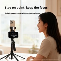 Support de Téléprompteur Double Face Anti-tremblement pour Diffusion en Direct et Vidéos Courtes – Clip de Téléphone Portable pour Bureau et Lit – Idéal pour les Animateurs