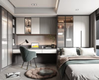 Chambre enfant style tatami moderne et minimaliste sur mesure avec grand rangement et bureau, armoire tendance