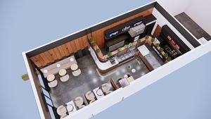 Decorazioni per caffè al coperto mobili per la progettazione di un negozio di caffè per una piccola caffetteria - Product Image 5