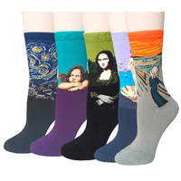 À la mode Art Renaissance peinture à l'huile hiver automne coton hommes femmes mode personnalisé hommes chaussettes