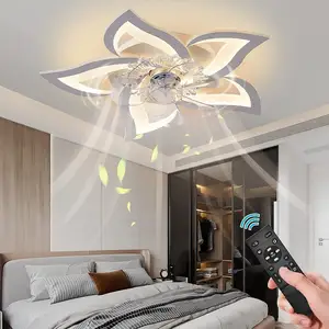 Acryl Blumen form Innen beleuchtung LED Wohnzimmer Schlafzimmer Decken leuchte LED Decken ventilator Lichter