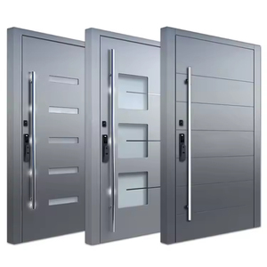 Porta d'Ingresso Pivotante in Vetro e Alluminio 2025, Porta di Lusso per Entrata Principale di Case, Costruzioni e Immobili - Product Image 2