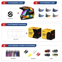 Casque de moto tout-terrain universel en ABS de haute qualité avec motif personnalisé pour adultes