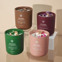 Bougie parfumée en cire de soja de 12,7 oz, vente chaude, cadeau, aromathérapie, personnalisable, vente en gros, marque privée, avec couvercle, coffret cadeau luxueux