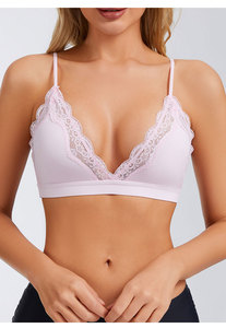<span class=keywords><strong>Sujetador</strong></span> tipo camiseta inalámbrico sexy al por mayor <span class=keywords><strong>para</strong></span> mujer, lencería con copas suaves triangulares que reducen el busto y realzan el pecho. - Product Image 5