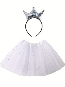 Fluffy Sparkly Star <span class=keywords><strong>Tutu</strong></span> para niñas Falda Favor de fiesta de cumpleaños - Product Image 3