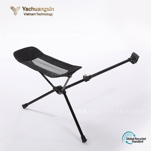 Chaise pliante d'extérieur en aluminium avec repose-pieds et siège en maille pour la pêche et le camping, design minimaliste, portable et légère - Product Image 4