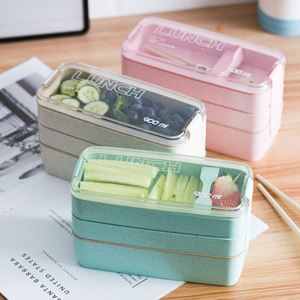 Boîte à lunch portable K770 en matériaux sains, 900 ml, boîte bento à 3 étages, vaisselle pour micro-ondes, récipient de rangement, boîte alimentaire - Product Image 4