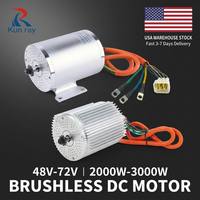 Moteur BLDC sans balais 72V 3000W pour trottinette électrique avec dissipateur thermique MY1020, moteur 48V 2000W pour trottinette électrique, vélo électrique, moto
