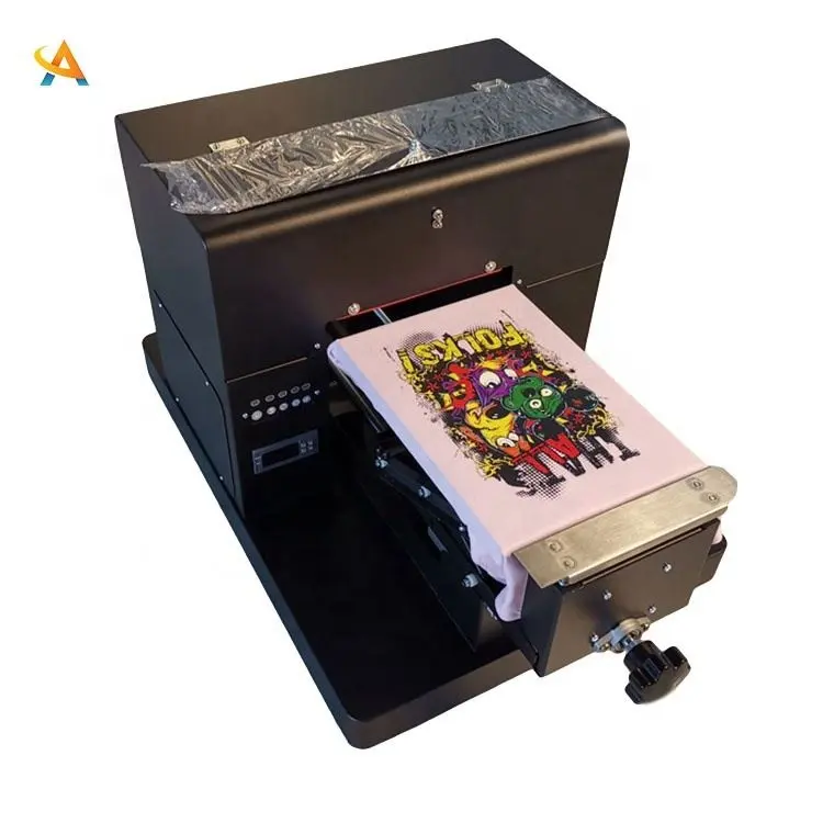Impresora digital de inyección de tinta, tamaño A3, directa a la ropa, dtg, de cama plana