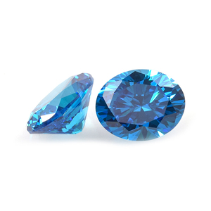 Pierre en zircon cubique de forme ovale de couleur bleu <span class=keywords><strong>borland</strong></span>, prix au carat pour la fabrication de bijoux, vente en gros - Product Image 3