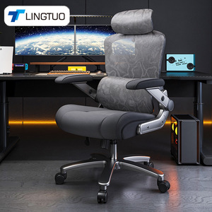 LingTuo Ergonomic Gaming <b>Chair</b> Flip Armrest High Load Bearing Home Office <b>Chair</b> <b>Study</b> Room Commercial Use - Product Image 1
