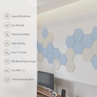 ZhenFornos Lot de 12 Panneaux Acoustiques Modernes en Mousse Insonorisante Haute Densité Auto-Adhésifs NRC 1.0 12x10.23x0.4 Pouces Hexagonaux pour Mur