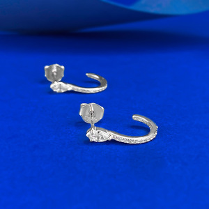 <span class=keywords><strong>Orecchini</strong></span> 925 alla moda in argento Sterling Haji <span class=keywords><strong>con</strong></span> forma di <span class=keywords><strong>serpente</strong></span> zircone cubico rodiato per festa di nozze o regalo - Product Image 5
