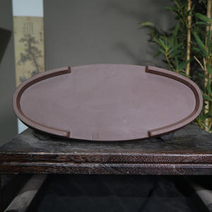 Vaso <span class=keywords><strong>in</strong></span> Argilla Viola con Vassoio Non Forato, Design Rettangolare Ellittico a Stelo Corto, Ecologico e Durevole per Piante <span class=keywords><strong>Succulente</strong></span> da Giardino - Product Image 4