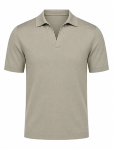 Polo de punto de algodón <span class=keywords><strong>verde</strong></span> sin botones, transpirable, anti-bolitas, estilo Old Money, nueva tendencia, para hombre, de verano - Product Image 5