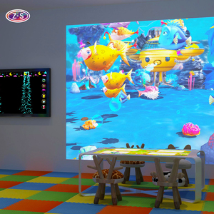 Jeu de dessin par projection immersive, solution de peinture numérique interactive par projection murale pour parcs de trampolines - Product Image 1