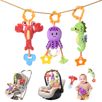 Tumama enfants nouveau jouet 2024 peluche berceau poussette siège de voiture suspendu ensemble bébé dentition hochets Marine hippocampe jouet pour nouveau-né bébé