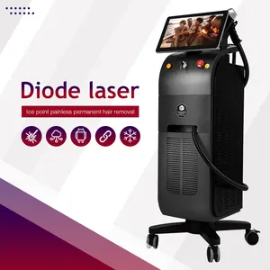 Mesin Laser penghilang rambut Diode 3 gelombang Laser tanpa rasa sakit Titanium 755nm 808nm 1064nm mesin penghilang rambut laser