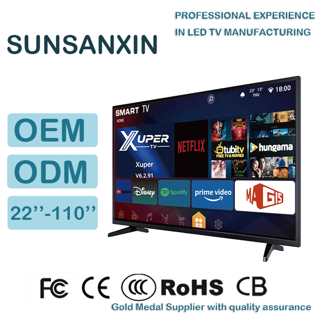 65-Inch 4K Android Smart TV Frameless Full-Screen with LED Backlight Hotel TV OLED