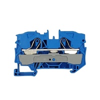 Morsetto a gabbia a innesto blu per guida DIN 10mm², 2 conduttori, nuovo di zecca, originale tedesco, in stock, 2010-1204