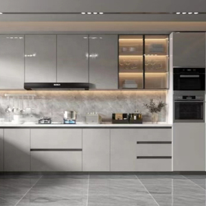 Juego Completo Inteligente de Suministros para Alacenas de Acrílico, <span class=keywords><strong>Despensa</strong></span> de Madera Personalizada, Gabinete de Diseño Moderno, Muebles de Cocina - Product Image 1