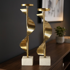 Portavelas de Metal dorado y linterna Hermoso diseño creativo para el hogar para la cena y la decoración de la habitación Material de vidrio - Product Image 6
