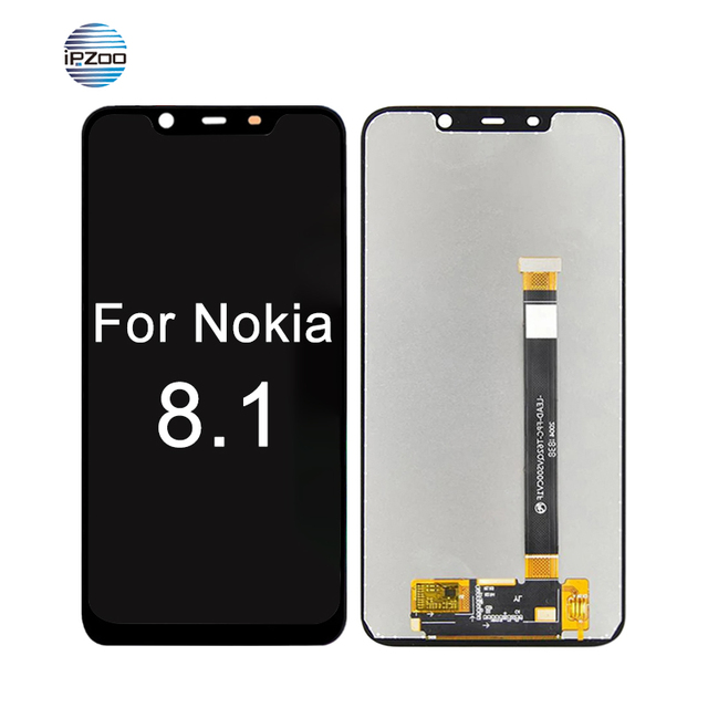 IPZOO Pantalla De Celulares for Nokia 8.1 Lcd Replacement Screen Mobile Phone LCDs for Nokia 8.1 Display Screen