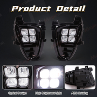Lampu Kabut LED Mobil, Lampu Jalan Siang DRL, Kit Perakitan Lampu Mengemudi untuk KIA Sorento 2019 2020 Tipe U S