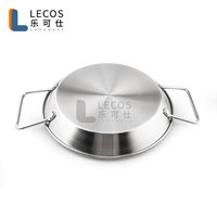 LECOS Factory Custom panci Pancake Tortilla Tawa Dosa wajan penggorengan datar induksi antilengket wajan baja tahan karat