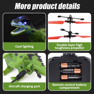 Hélicoptère RC Dinosaure Jouet Juguetes de dinosaurios Télécommande Enfants Dinosaure <span class=keywords><strong>Volant</strong></span> Avec Lumières - Product Image 4
