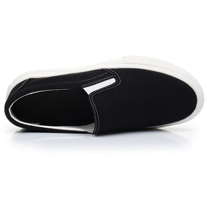 Zapatillas Deportivas de Lona Blancas y Negras Estilo Slip-On OEM para <span class=keywords><strong>Hombre</strong></span> y Mujer - Product Image 4
