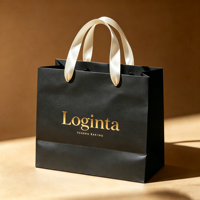 Sacs en papier personnalisés avec votre propre logo, emballage en carton, sacs en papier kraft blanc et brun, sacs cadeaux avec poignées