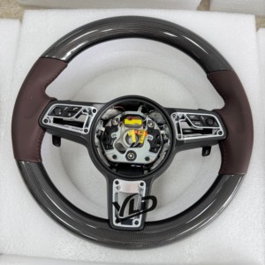 Volante de Cuero de Alta Calidad YLD para <span class=keywords><strong>Porsche</strong></span> Panamera Cayenne Macan Cayman GT4 <span class=keywords><strong>Boxster</strong></span> 718 981 911 991 992 - Product Image 4