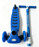 Trottinette Enfant Populaire à Trois Roues en Acier et Plastique, Réglable en Hauteur, Légère, Capacité de Charge 70kg, pour Extérieur